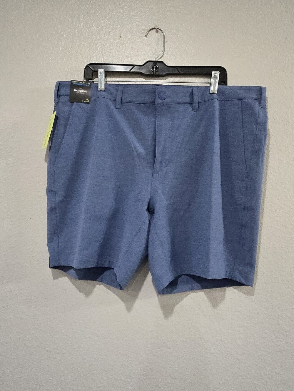 NWT Roundtree & Yorke Blue Shorts Men's Straight Fit Flat Front Size 42